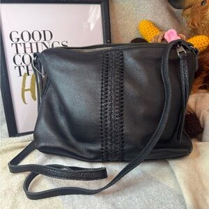 The Sak Black Leather Shoulder Bag